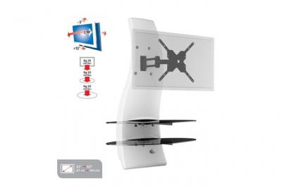 MELICONI Support mural tv ghost design 2000 triple rotation blanc MELICOGDRB