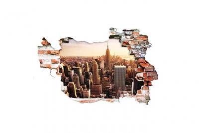 NEW YORK USA Sud Trading - Grand sticker mural New -York 120 cm