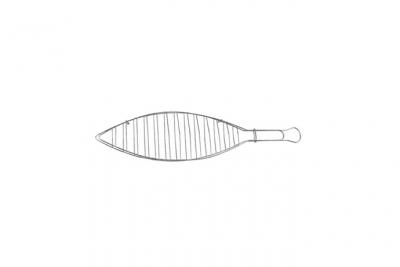 Grille sp&eacute;ciale poisson pour barbecue - 13x41 cm