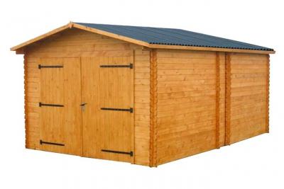 HABRITA Garage madriers massifs 28 mm / 17,19 m2 - 