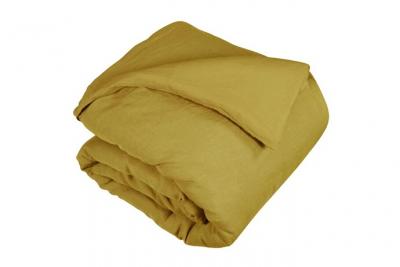  Housse De Couette 1 Face Lin - 1 Face Coton Lav&eacute; - Gold
