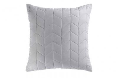 Housse de coussin +encart 40 x 40 cm microfibre unie erika Gris