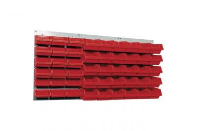 KUPPER Lot de 48 bo&icirc;tes &agrave; bec avec casier de rangement 120 cm 