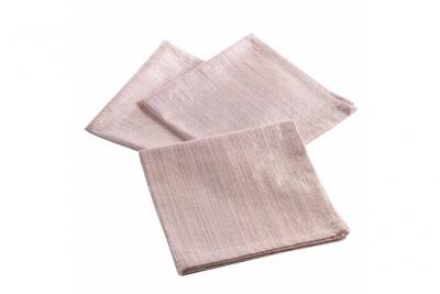 DOUCEUR D INTERIEUR Lot de 3 Serviettes de Table ""Elegancia"" 40x40cm Rose