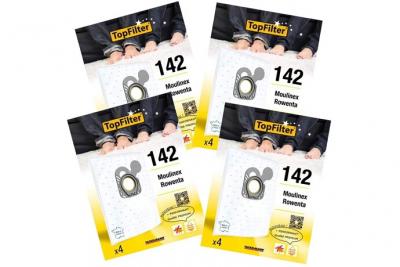  Lot de 4 packs de 4 sacs aspirateur 64142 Rowenta et Moulinex TopFilter Premium 9998250
