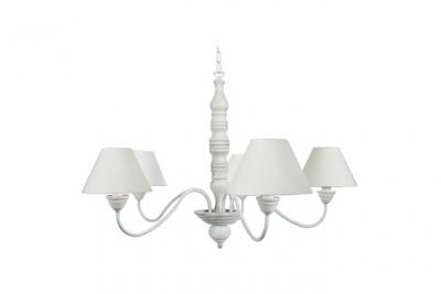 TOSEL MENTON - Lustre multi bras bois blanc cerrus&eacute;