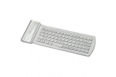 HALTERREGO  Mini Clavier Bluetooth en Silicone, Silver