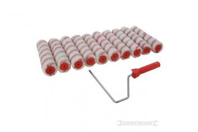 SILVERLINE Kit peinture : monture pour rouleau avec 10 manchons, 254 mm, 254 Mm