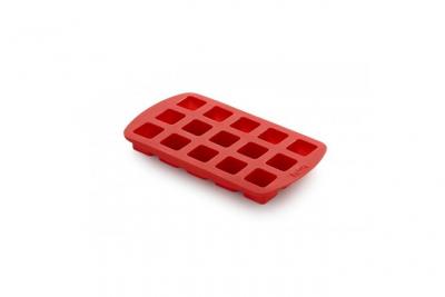 LEKUE Moule &agrave; Chocolats Cubiques L&eacute;ku&eacute; 15 cavit&eacute;s en silicone Rouge