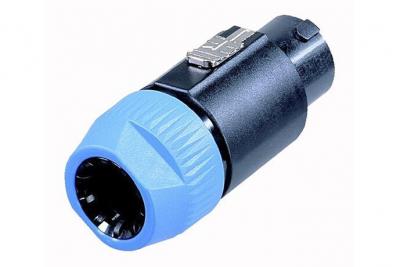 NEUTRIK Fiche haut-parleur m&acirc;le, droit  NL8FC Nombre de p&ocirc;les (num): 8 noir, bleu