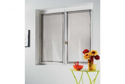 Paire de Voilages Maille ""Cadria"" 60x120cm Taupe