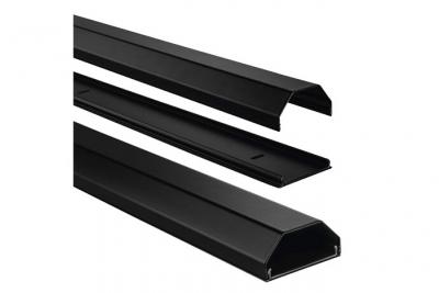 HAMA Aluminium Cable Duct - Gaine pour c&acirc;ble - 1.1 m - noir