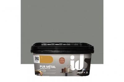 ID  Paris - Peinture d&eacute;corative pur metal 2L acier acier