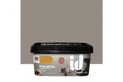 ID PARIS  - Peinture d&eacute;corative pur metal 2L nickel nickel