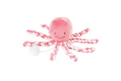 NATTOU Peluche pieuvre musicale - rose corail