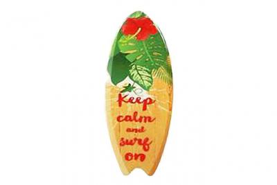 RETRO SIGNES GRIMALT Planche de surf Keep Calm aimant&eacute;e 10 cm 