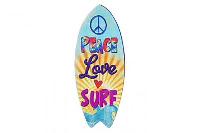 RETRO SIGNES GRIMALT Planche de surf Peace aimant&eacute;e 10 cm 