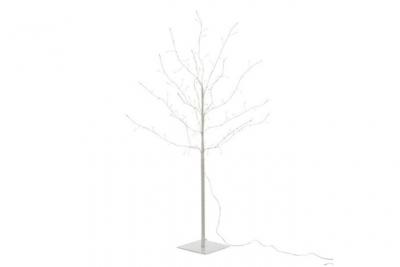 Plante Artificielle D&eacute;co LED ""Arbre Nu"" 100cm Blanc