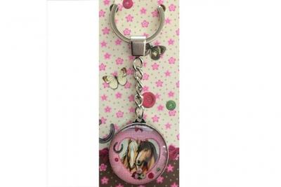  Porte-clefs cheval vichy 