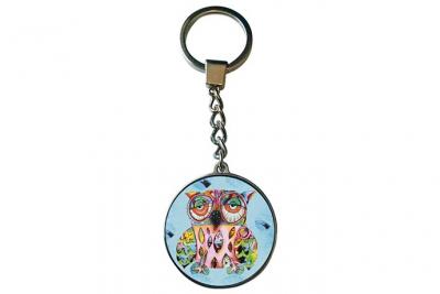 LE MONDE DES ANIMAUX Porte-clefs Hibou par Allen 