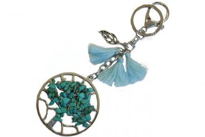 ZEN ET ETHNIQUE Porte clefs ou Bijou de sac Arbre de vie - Ciel 