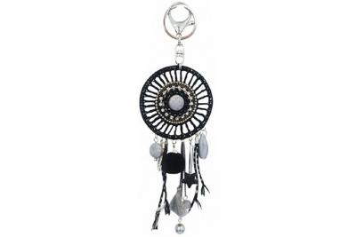 INDIENS D AMERIQUE Porte cl&eacute; Stc Porte clefs ou Bijou de sac Noir th&egrave;me Indien