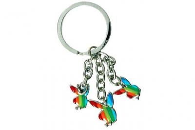PLAYBOY SUD TRADING Porte clefs  Stri&eacute; - En m&eacute;tal - 7.5 cm