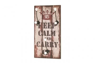 Garderobe murale Keep Cool 4 crochets marron