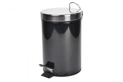 DOUCEUR D INTERIEUR Poubelle metal 3l uni douceur d'interieur theme vitamine Noir