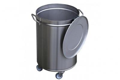 GASTRO M Poubelle avec roues 50 L -  - - Acier inoxydable50 x60,5mm