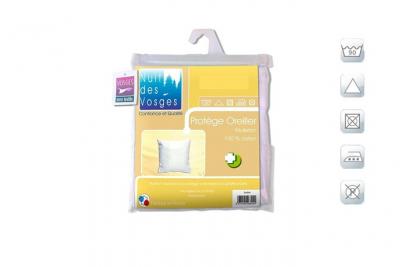 NUIT DES VOSGES Prot&egrave;ge oreiller absorbant sous taie coton aubin 50x75