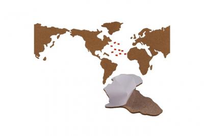 OUT OF THE BLUE Puzzle murale m&eacute;mo en Li&egrave;ge Mappemonde