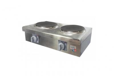 L2G R&eacute;chaud Electrique A Poser 2 Plaques D. 230 MM - - - Acier inoxydable600 305x200mm