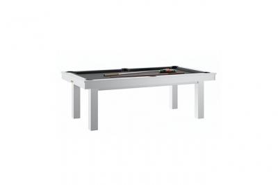 RENE PIERRE Billard transformable en table Ren&eacute; Pierre LAFITE Blanc - Drap Gris Ardoise 