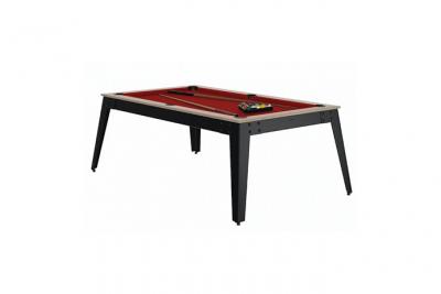 RENE PIERRE Billard Steel Oslo Pieds Gris Drap Rouge
