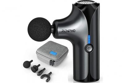 RENPHO Mini pistolet de massage avec 4 t&ecirc;tes 
