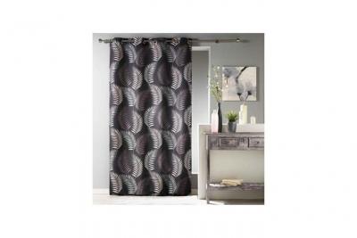 Rideau a oeillets 140 x 280 cm polyester imprime goyave Choco