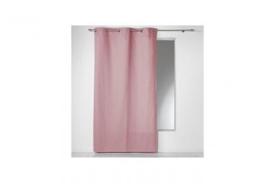 Rideau a oeillets 140 x 280 cm coton uni panama Dragee