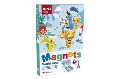 APLI  Kids&nbsp;16494&nbsp; Jeu magn&eacute;tique Planisph&egrave;re