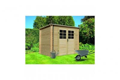 SOLID Abri chalet de jardin bois - Toit plat - 5.11m&sup2; - TURVO