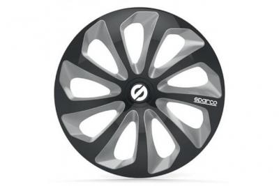 SPARCO 4 Enjoliveurs Noir/argent  Sicilia 13 Pouces