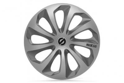 SPARCO 4 Enjoliveurs Argent/gris Anthracite  Sicilia 14 Pouces