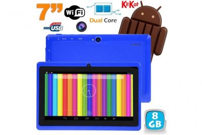 YONIS Tablette Tactile Android 4.4 Kitkat 7 Pouces Dual Core 8Go Dual Cam Flash Bleue -  