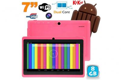 YONIS Tablette Tactile Android 4.4 Kitkat 7 Pouces Dual Core Dual Cam Flash Rose 8 Go -  