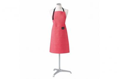 DOUCEUR D INTERIEUR Tablier avec poche - l 60 x H 84 cm - Chambray Harold - Rouge