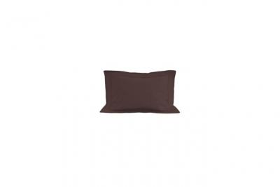 SOLEIL D OCRE Taie d'oreiller en coton 57 fils 50x70 cm UNI brun, par Soleil d'ocre