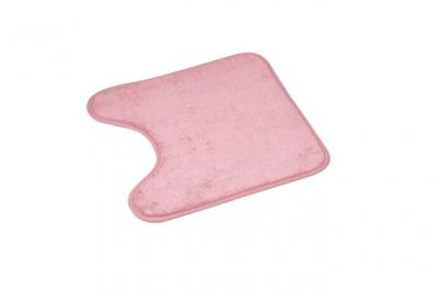 DOUCEUR D INTERIEUR Tapis contour WC en microfibre unie - Rose clair - 45 x 45 cm