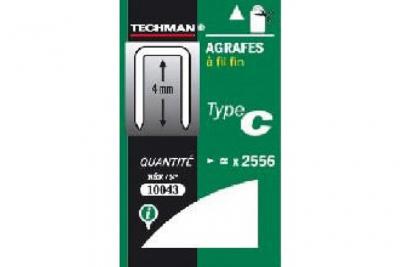 TECHMAN Agrafes fil fin type c 10mm10103 v