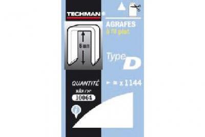 TECHMAN Agrafes fil plat type d 10mm10104 v
