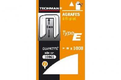 TECHMAN Agrafes fil plat type e 10mm10105 v